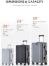 Thumbnail Hard Shell Checked Suitcase with Aluminum Frame — Smart Luggage, HotWay