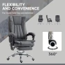 Thumbnail 6 Point Vibration Massage Office Chair with Heat, Adjustable Height, Reclining Backrest and Retractable Footrest — Smart Chairs, Vinsetto