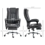 Thumbnail 6 Point Vibration Massage Office Chair with Heat, Adjustable Height, Reclining Backrest and Retractable Footrest — Smart Chairs, Vinsetto