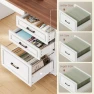 Thumbnail Farmhouse L Shaped Electric Standing Desk with Drawers and Shelves — Standing Desk, SEDETA
