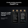 Thumbnail Voice Recorder with Transcription, Translation, and Touchscreen — Translator Device, Rpbznr