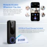 Thumbnail Wireless Doorbell Camera Video Intercom System with Indoor Visual Base Station — Video Doorbell, Daxadripo