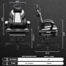 Thumbnail Big and Tall Gaming Chair with Footrest, Massage Lumbar Support, and Wide Seat — Smart Chairs, Meilocar