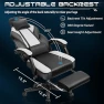 Thumbnail Big and Tall Gaming Chair with Footrest, Massage Lumbar Support, and Wide Seat — Smart Chairs, Meilocar