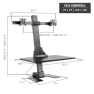 Thumbnail Double Monitor Electric Standing Desk Converter — Standing Desk, Mount-It!