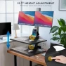 Thumbnail Double Monitor Electric Standing Desk Converter — Standing Desk, Mount-It!