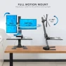 Thumbnail Double Monitor Electric Standing Desk Converter — Standing Desk, Mount-It!
