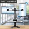 Thumbnail Double Monitor Electric Standing Desk Converter — Standing Desk, Mount-It!