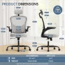 Thumbnail Ergonomic Desk Chair with High Back, Flip-up Armrests — Smart Chairs, Synorla