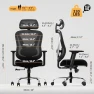 Thumbnail Ergonomic Mesh Office Chair with 3D Adjustable Lumbar Support and 3D Armrests — Smart Chairs, HOLLUDLE