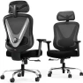 Thumbnail Ergonomic Mesh Office Chair with 3D Adjustable Lumbar Support and 3D Armrests — Smart Chairs, HOLLUDLE