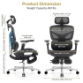 Thumbnail Ergonomic Office Chair with Footrest and Massage Lumbar Support — Smart Chairs, COTYFLY