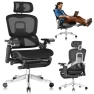 Thumbnail Ergonomic Office Chair with Sync Lumbar Support, Sliding Seat, 4D Arm, 150° Recline, Adjustable Back, Footrest, Aluminum... — Smart Chairs, GABRYLLY