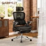 Thumbnail Ergonomic Office Chair with Sync Lumbar Support, Sliding Seat, 4D Arm, 150° Recline, Adjustable Back, Footrest, Aluminum... — Smart Chairs, GABRYLLY