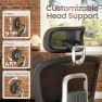Thumbnail Ergonomic Office Chair with Sync Lumbar Support, Sliding Seat, 4D Arm, 150° Recline, Adjustable Back, Footrest, Aluminum... — Smart Chairs, GABRYLLY