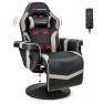 Thumbnail Gaming Chair with Massage, Reclining Backrest, and Retractable Footrest — Smart Chairs, Goplus