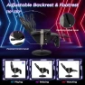 Thumbnail Gaming Chair with Massage, Reclining Backrest, and Retractable Footrest — Smart Chairs, Goplus