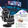 Thumbnail Gaming Chair with Massage, Reclining Backrest, and Retractable Footrest — Smart Chairs, Goplus