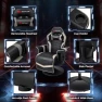 Thumbnail Gaming Chair with Massage, Reclining Backrest, and Retractable Footrest — Smart Chairs, Goplus