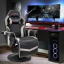 Thumbnail Gaming Chair with Massage, Reclining Backrest, and Retractable Footrest — Smart Chairs, Goplus
