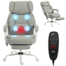 Thumbnail Massage Office Chair with Lumbar Heat, Ergonomic Executive Desk Chair with Adjustable Headrest, Vibration, Reclining,... — Massage Chairs, HOMCOM