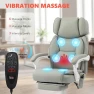 Thumbnail Massage Office Chair with Lumbar Heat, Ergonomic Executive Desk Chair with Adjustable Headrest, Vibration, Reclining,... — Massage Chairs, HOMCOM