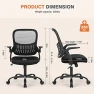 Thumbnail Office Computer Desk Chair, Ergonomic Mid-Back Mesh Rolling Work Swivel Task Chair with Wheels, Comfortable Lumbar... — Smart Chairs, Sweetcrispy