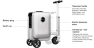 Thumbnail Rideable Electric Luggage Scooter — Smart Luggage, Space Suitcases