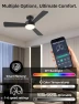Thumbnail RGB Ceiling Fan with Light — Smart Fan, Homlit