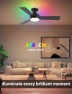 Thumbnail RGB Ceiling Fan with Light — Smart Fan, Homlit
