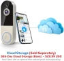 Thumbnail Wireless Doorbell Camera with Receiver — Video Doorbell, NexoSora