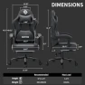 Thumbnail 3D Kneading Massage Gaming Chair with Heated Lumbar Support and Footrest — Smart Chairs, HOFFREE