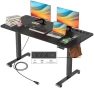 Thumbnail Adjustable Height Computer Desk with Wheels and Charging Station — Standing Desk, Legooin