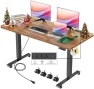 Thumbnail Adjustable Height Computer Desk with Wheels and Charging Station — Standing Desk, Legooin