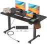 Thumbnail Adjustable Height Computer Desk with Wheels and Charging Station — Standing Desk, Legooin