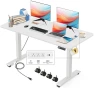 Thumbnail Adjustable Height Computer Desk with Wheels and Charging Station — Standing Desk, Legooin