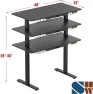 Thumbnail Electric Height Adjustable Standing Desk with Drawer, Memory Preset and Cable Management Tray — Standing Desk, SHW