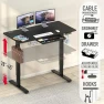 Thumbnail Electric Height Adjustable Standing Desk with Drawer, Memory Preset and Cable Management Tray — Standing Desk, SHW