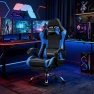 Thumbnail Ergonomic Gaming Chair with Massage Lumbar Support, Footrest, and Adjustable Headrest — Smart Chairs, Dowinx