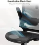 Thumbnail Ergonomic Mesh Office Chair with Lumbar Support, Headrest, and Flip-Up Armrests — Smart Chairs, Marsail