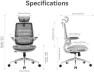 Thumbnail Ergonomic Office Chair with 3D Flip-up Armrests and Dual Back Design — Smart Chairs, SIHOO