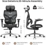 Thumbnail Ergonomic Office Chair with Adaptive Lumbar Support — Smart Chairs, CabeVibe