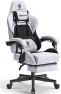 Thumbnail Fabric Gaming Chair with Pocket Spring Cushion, Massage, and Footrest — Smart Chairs, Dowinx