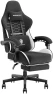 Thumbnail Fabric Gaming Chair with Pocket Spring Cushion, Massage, and Footrest — Smart Chairs, Dowinx