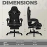Thumbnail Gaming Chair Fabric with Pocket Spring Cushion, Massage Game Chair Cloth with Headrest, Ergonomic Computer Chair with... — Smart Chairs, Dowinx