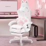 Thumbnail Gaming Chair with Cat Ears and Massage Lumbar Support — Smart Chairs, Dowinx