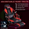 Thumbnail Massage Gaming Chair with Lumbar Support and Footrest — Smart Chairs, ECOTOUGE