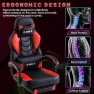 Thumbnail Massage Gaming Chair with Lumbar Support and Footrest — Smart Chairs, ECOTOUGE