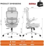 Thumbnail Office Chair, Comfy Ergonomic Office Chair, High Back Computer Chair with Adaptive Lumbar Support & Wide Headrest,... — Smart Chairs, SIHOO