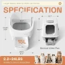 Thumbnail Electric Automatic Self-Cleaning Litter Box with Open-Top Design and Smart App Control — Self-Cleaning Litter Box, WARCAT